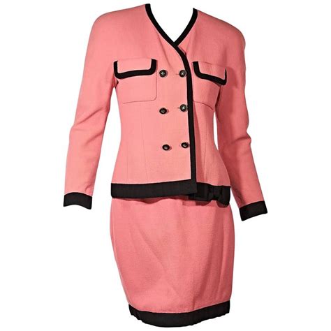 pink chanel skirt suits|vintage lady in Chanel suits.